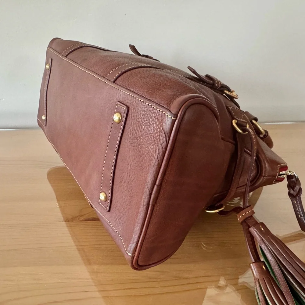 Dooney & Bourke - Florentine Domed Buckle Satchel in chestnut